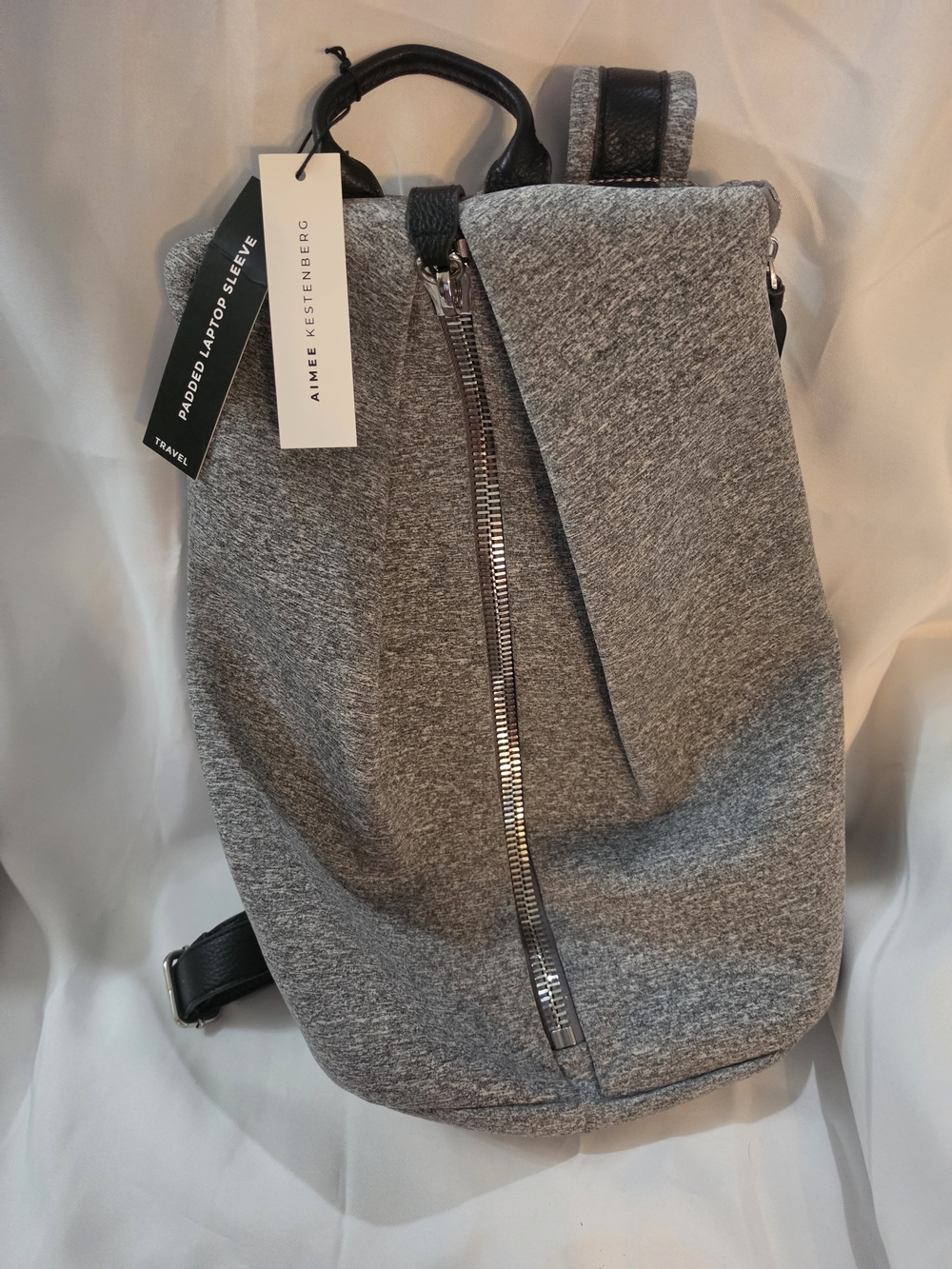 Aimee Kestenberg Gray  Sling Backpack with Front Zip